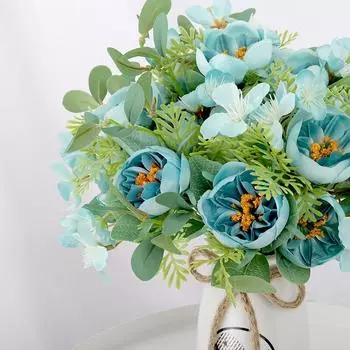 5 голов шелковый букет пионов искусственные цветы свадебный букет для свадьбы украшение дома розовые искусственные цветы розовый