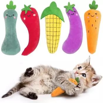 5 игрушек для кошек в помещении, интерактивные игрушки для кошек, игрушки для жевания кошек, игрушки-подушки для кошек S разноцветный