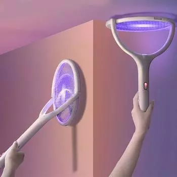 5 In1 Electric Mosquito Racket Fly Insect Bug Zapper Killer Swatter with UV Lamp