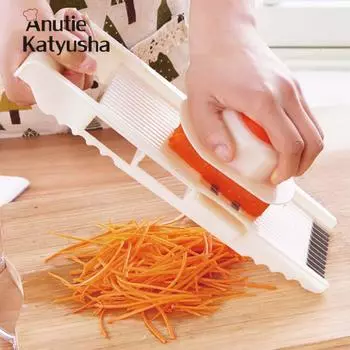 5 In1 Pro Терка для фруктов, нарезка мандолины, овощерезка, регулируемые лезвия, терка из нержавеющей стали