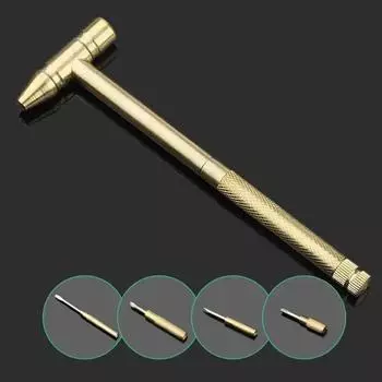 5 In 1 Hammer Screwdriver Mini Craft Set Detachable Copper Alloy Gold Micro Screwdriver Perfect Hand Tool For Diy Projects