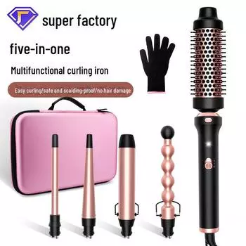 5-in-1 Multifunctional Hair Styler Set with EVA Storage Bag Orange US version