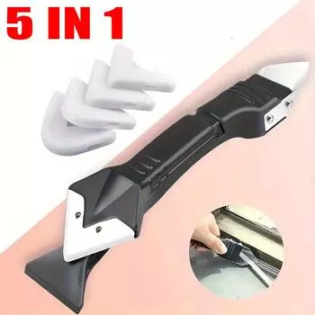 5 In 1 Silicone Remover Sealant Multifunctional Grout Scraper Kit Floor Corner Kitchen Floor Mould Removal Hand Tools Set