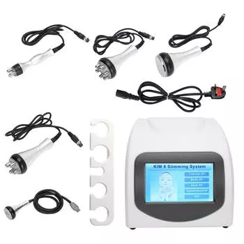 5 In 1 Ultrasonic 40K RF Body Shaping Slimming Fat Cavitation Machine Cellulite Removal Instrument UK Plug