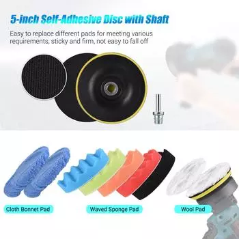 5-дюймовая электрическая полировальная машина для автомобилей 700 Вт Комплект для полировки автомобилей 3700 об/мин Полировальная машина с переменной скоростью Автомобильная полировальная машина