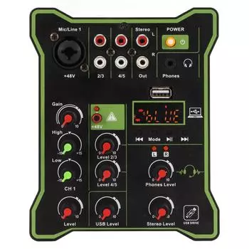 5-канальный DJ-микшер профессиональный Bluetooth USB MP3 стерео звуковой микшер звуковая плата для записи