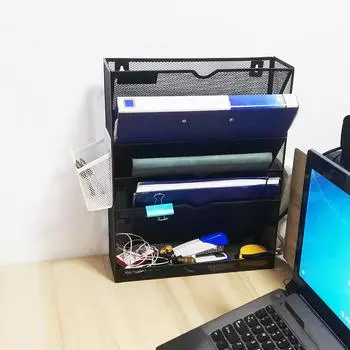 5-карманный настенный держатель для файлов, крепящийся на стену, папка для бумаг, прочный, экономящий место, многофункциональный