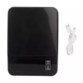 5 кг/0,1 г Высокоточные ЖК-цифровые весы для кофе Электронные кухонные весы с хронометражем