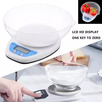 5 кг х 1 г цифровые кухонные измерительные весы для диеты, компактные ЖК-электронные кухонные весы для взвешивания