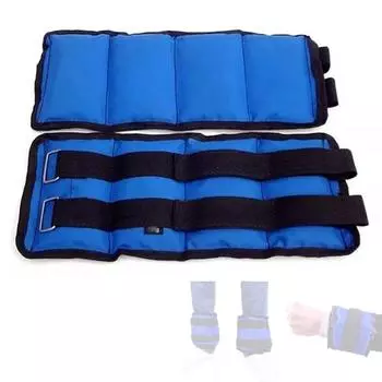 5 кг/пара утяжелителей для лодыжки для мужчин и женщин, утяжелители для ног, рук, запястий, утяжеленные мешки с песком с регулируемым ремешком синий