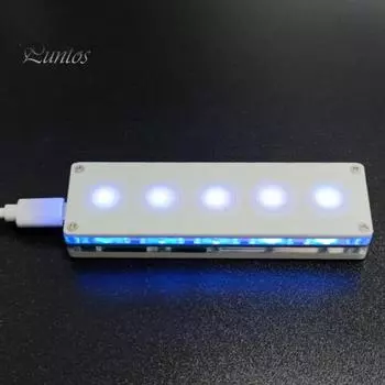 5-клавишная проводная мини-клавиатура, программируемая, компактная, универсальная компьютерная мультимедийная клавиатура с подсветкой белый