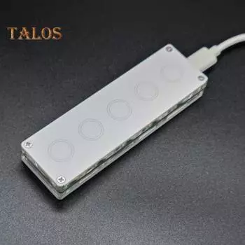 5-клавишная проводная мини-клавиатура, программируемая, компактная, универсальная компьютерная мультимедийная клавиатура с подсветкой белый