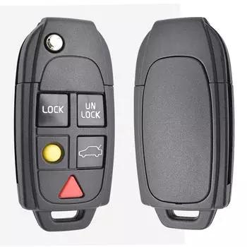 5-кнопочный автомобильный брелок для ключей, сменный откидной складной чехол с дистанционным управлением для VOLVO S60 S80 V70 XC70 XC90, ремонтный комплект, пустое лезвие ключа