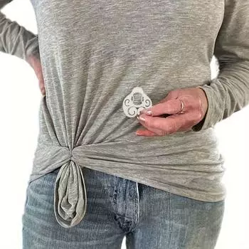 5-комплект застежек для женских рубашек - универсальный модный стильный зажим для затягивания футболок и поясов - многофункциональный белый аксессуар для застежки рубашек 5pcs белый