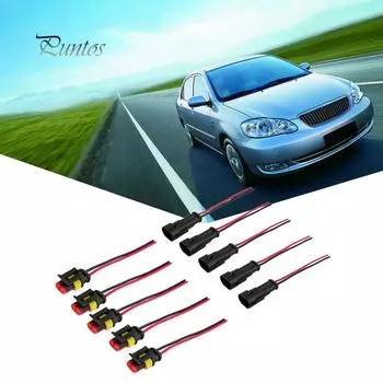 5 комплектов 2-контактных автомобильных электрических разъемов с проводом AWG Marine