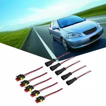 5 комплектов 2-контактных автомобильных водонепроницаемых электрических разъемов с проводом AWG Marine
