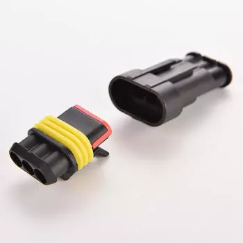 5 комплектов автомобильных 3-контактных герметичных водонепроницаемых электрических проводов, набор автомобильных разъемов