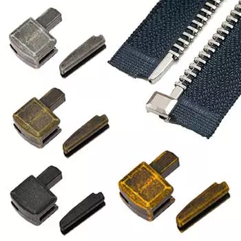 5 комплектов аксессуаров, швейных инструментов, инструментов, металлическая нижняя пробка с открытым концом, застежка-молния, ремонт портного 3# серебряный