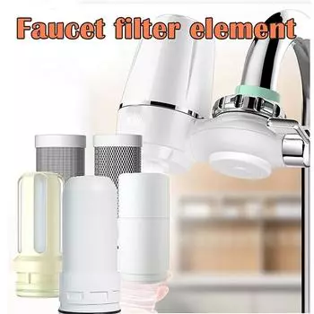 5 комплектов фильтра для воды, фильтрующий элемент для водопроводной воды, сменный картридж, моющийся сменный аксессуар для снижения содержания хлора, очиститель воды 1pcs