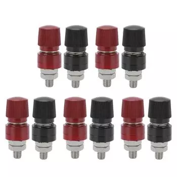 5 комплектов клемм M8 для присоединения, инженерный пластиковый никелированный латунный инверторный терминал для сварочного оборудования