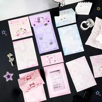 5 комплектов, корейский Ins, милый мультяшный щенок, голова карты, задняя сумка Opp, Kpop, 3-дюймовый держатель для фотокарточек, карман для девочек, карман для карт, упаковка «сделай сам»