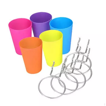 5 комплектов крючков и чашек для хранения инструментов Multicolor Random