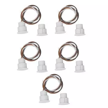 5 комплектов магнитных герконовых переключателей DC100V нормально разомкнутый замкнутый утопленный проводной датчик двери окна для