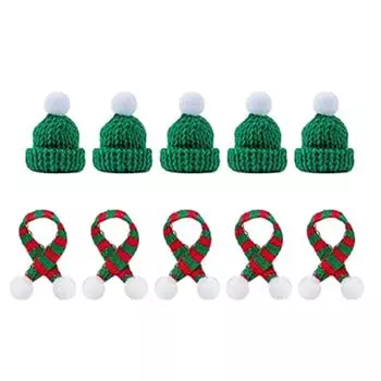 5 комплектов мини-рождественских украшений, шапка Санты для любителей гномов, рождественские шапки, рождественская шерстяная шапка гнома