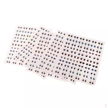 5 комплектов наклеек с водой и наклейками для глаз для изготовления кукол — C#