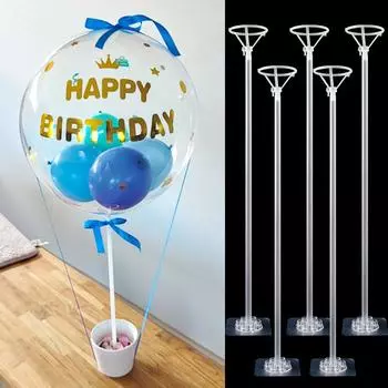 5 комплектов подставок для воздушных шаров, палочки для воздушных шаров с самоклеящейся основой, настольная подставка для воздушных шаров для свадьбы, дня рождения, детского душа, вечеринки, декора as show