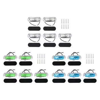 5 комплектов светодиодных габаритных огней IP67 водонепроницаемый супер яркий боковой указатель поворота для транспортного средства Marine DC10 White