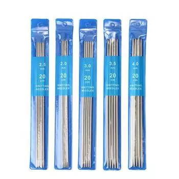 5 комплектов вязальных спиц из нержавеющей стали, Diy свитер, плетение, вязальные швейные инструменты