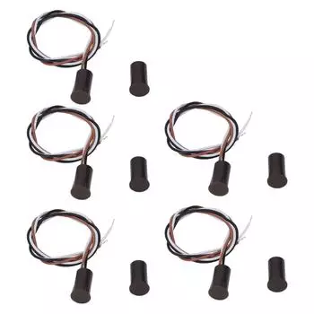 5 комплектов встраиваемых магнитных переключателей DC100V 10W NO NC дверной датчик оконный геркон для системы сигнализации