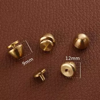 5 комплектов высококачественных заклепок и винтов из цельной латуни, сделай сам, украшение кожаной сумки, чемодана, нижние ножки-заклепки, аксессуары