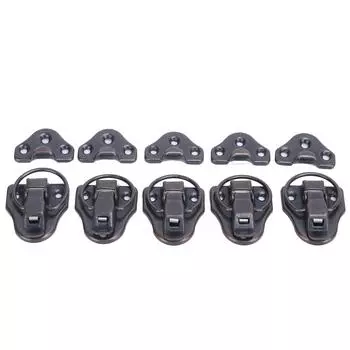 5 комплектов защелок-засовов из античного сплава, фурнитура для ящиков для инструментов, замки для коробок для мелких предметов, кукольных домиков