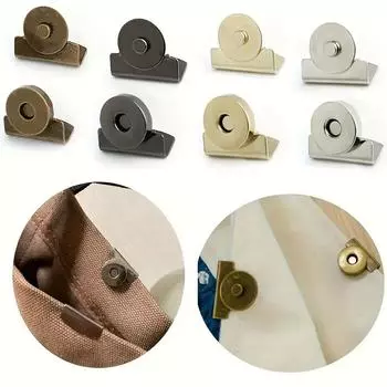 5 комплектов застежек Edge Magnetic Buckle Snap Clip Застежки Металлические кнопки Сумка Кошелек Кошелек Сумки для творчества Части Застежка Пряжка серебряный