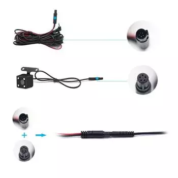 5-контактная HD-камера заднего вида для автомобиля, широкоугольная, 170 градусов, водонепроницаемая, 4 светодиода, ночное видение, парковочная камера заднего вида, монитор, аксессуар