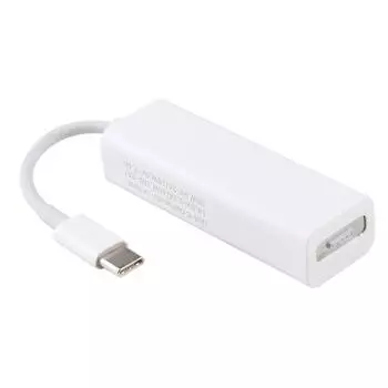 5-контактный магнитный адаптер-конвертер MagSafe 2 T-Tip Female to USB-C / Type-C Male для зарядки MacBook Pro(белый) белый