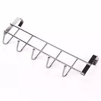 5 крючков для одежды, пальто, полотенец, вешалка, держатель, полка над дверью, для дома, ванной, кухни, органайзер для шляп, над дверью, крючки