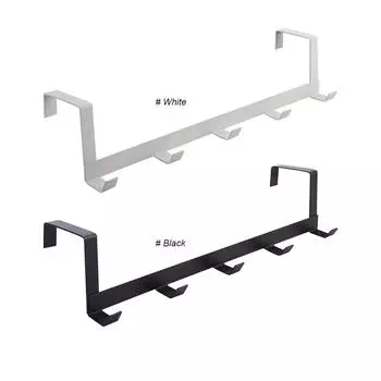 5 крючков над дверью, крючок для вешалок 29x7,5x6,3 см, прочная вешалка для одежды, органайзер для ванной комнаты/кухни/гостиной белый