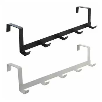 5 крючков над дверной вешалкой, крючок для хранения одежды, вешалка для полотенец белый