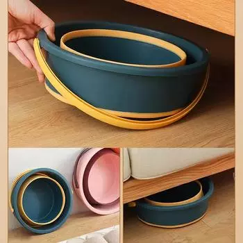 5 л Портативное складное ведро Многофункциональное утолщенное силиконовое ведро для мытья автомобиля и рыбалки Кемпинговое складное ведро