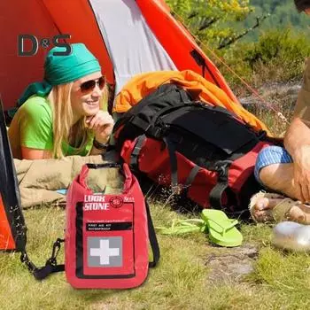 5 л сумка для оказания первой помощи, водонепроницаемая, большой емкости, портативная, для путешествий на открытом воздухе, кемпинга, пешего туризма, походов, органайзер для предметов первой помощи с откидной крышкой 5L красный