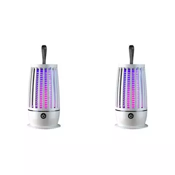 5# Лампа-ловушка для насекомых с USB-перезаряжаемой электрической ловушкой для насекомых (белый)