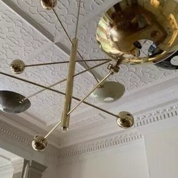 5-ламповый подвесной светильник Mid Century Modern Brass Sputnik Ceiling Chandelier light Fixtur
