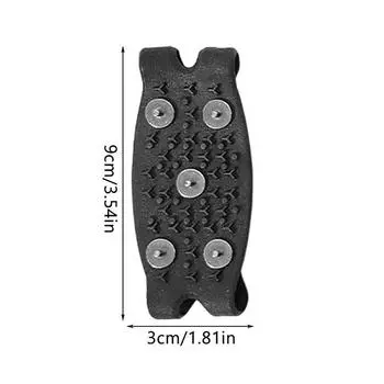 5-лапчатые наружные противоскользящие бахилы противоскользящие чехлы для обуви износостойкие для ходьбы по снегу зимнее уличное оборудование чёрный