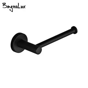5 лет гарантии, высокое качество, оптовая продажа, акция, премиум-класса, матовый черный крючок для салфеток, латунный держатель для рулонов бумаги в ванной