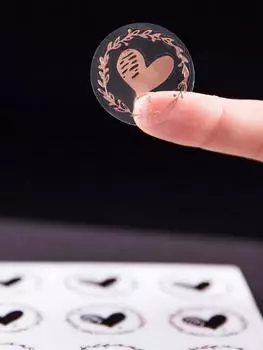 5 листов бронзовых прозрачных наклеек для запечатывания, круглые золотые серебряные конверты с сердечками, этикетки для конфет, подарков для выпечки, декора своими руками