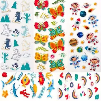 5 листов наклеек — весенние наклейки, наклейки с динозаврами, наклейки для скрапбукинга, наклейки для журналов для девочек и мальчиков 5 Sticker Sheets