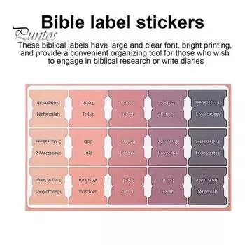 5 листов наклейки с библейскими этикетками, крупный принт, легко наносить, стильные цвета в стиле бохо, прочный дизайн, земляные тона, вкладки из золотой фольги, библейские вкладки Sets